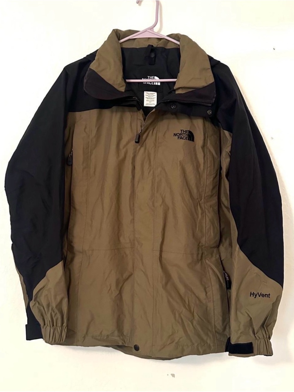 Vintage The North Face Olive Khaki & Black HyVent Full Zip Jacket Men’s Medium